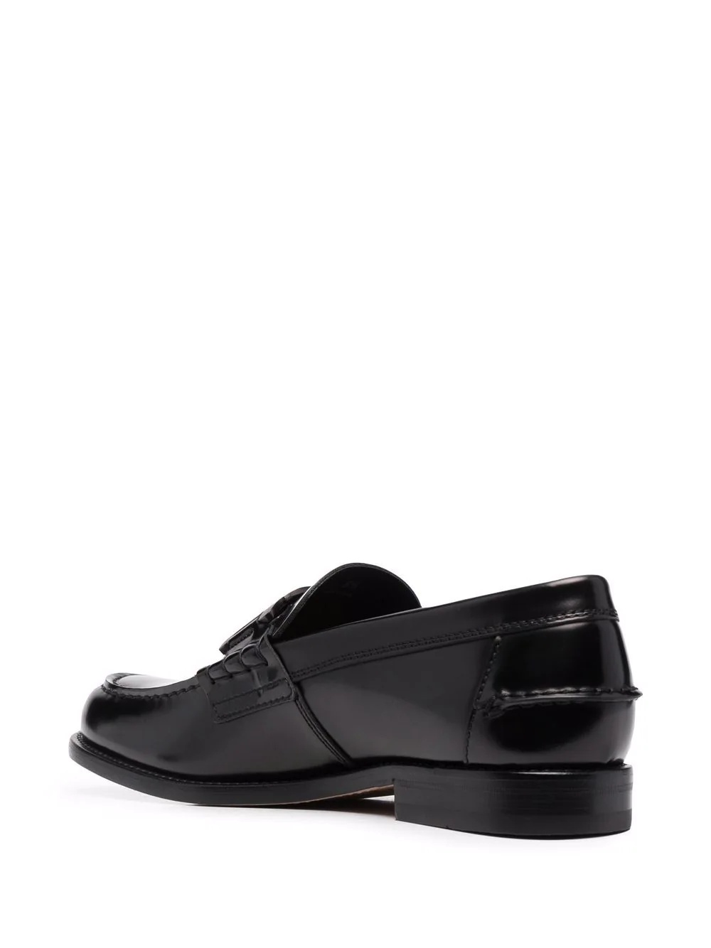 chain-link detail loafers - 3