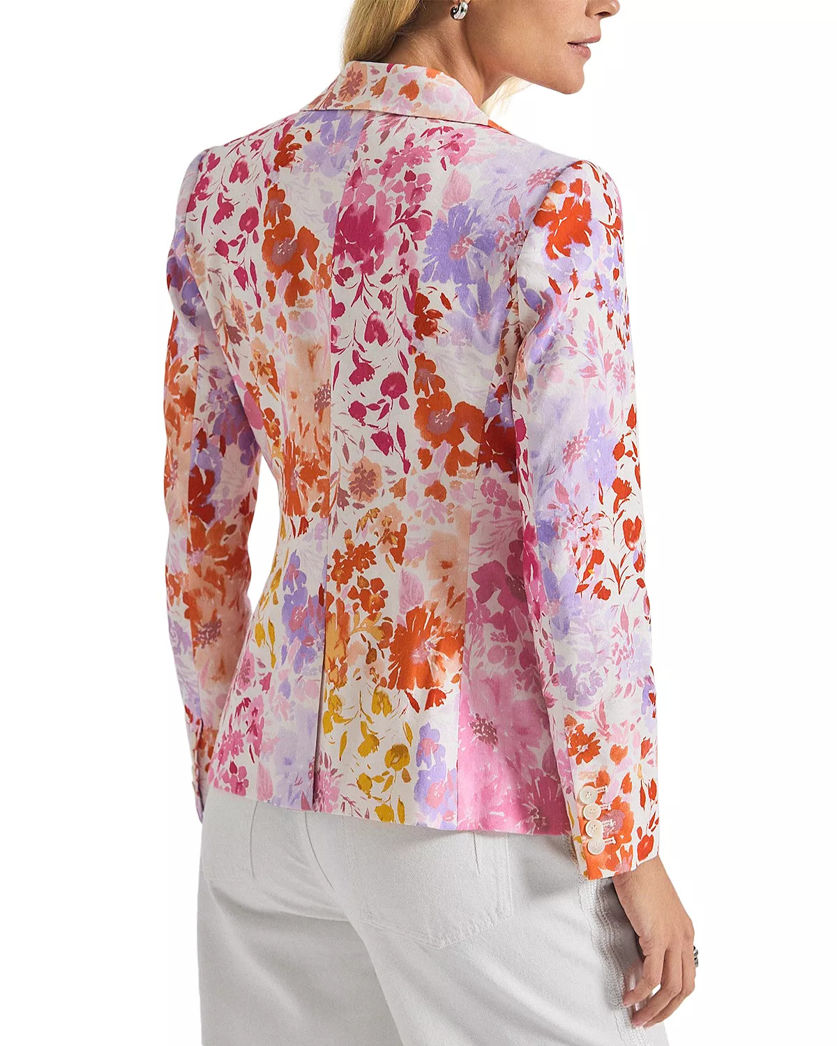 Irina Floral Print Linen Blend Blazer - 2