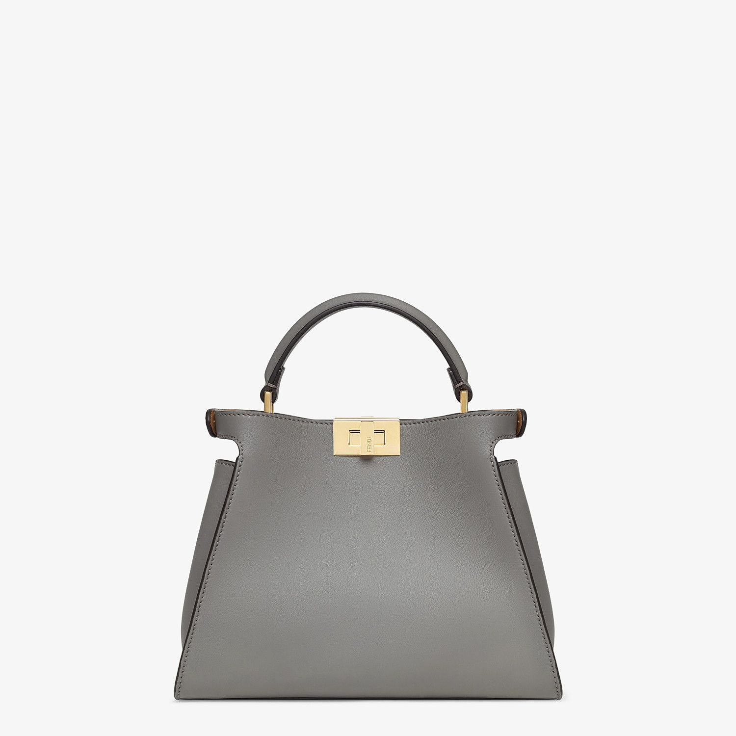 Gray leather bag - 4