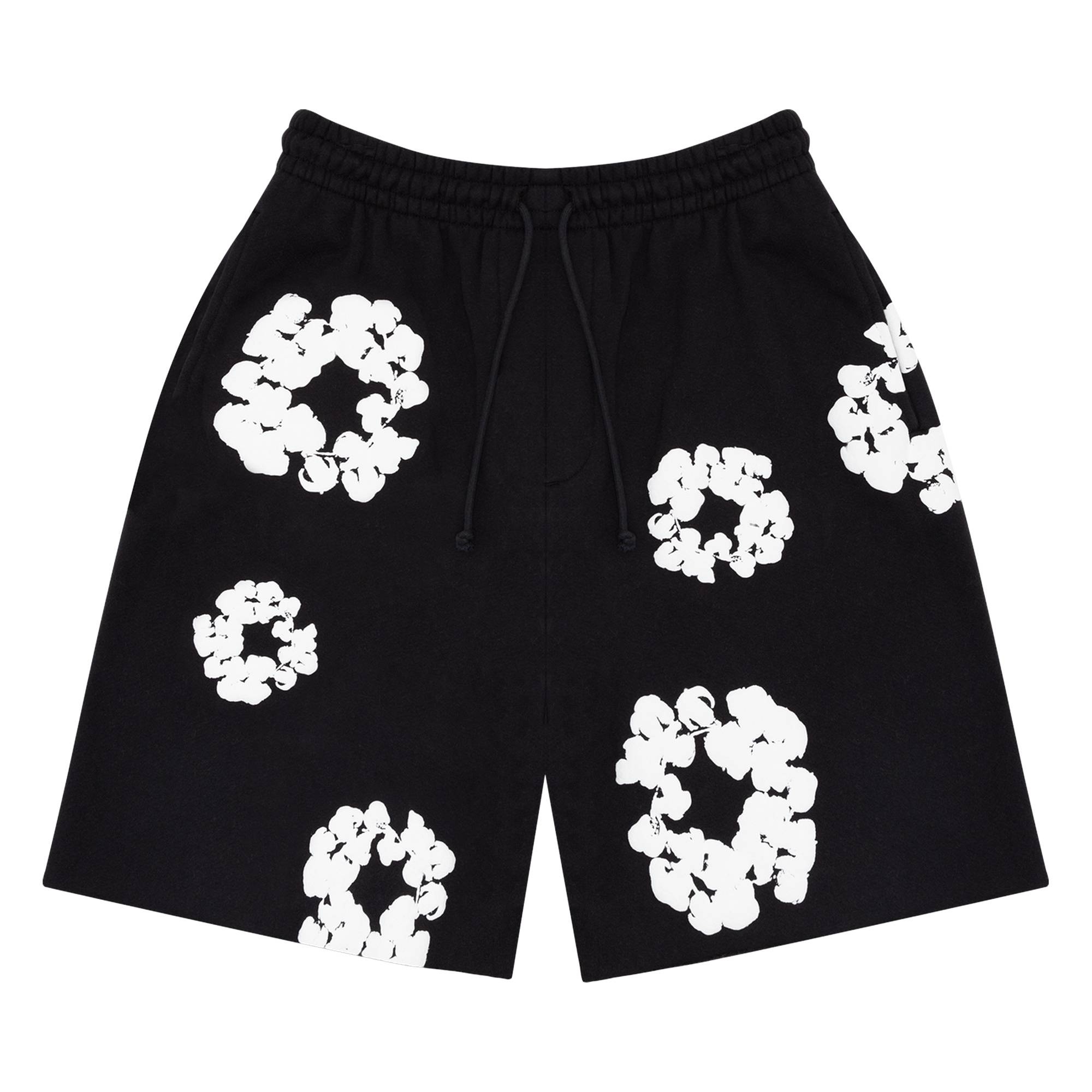 Denim Tears The Cotton Wreath Shorts 'Black' - 1