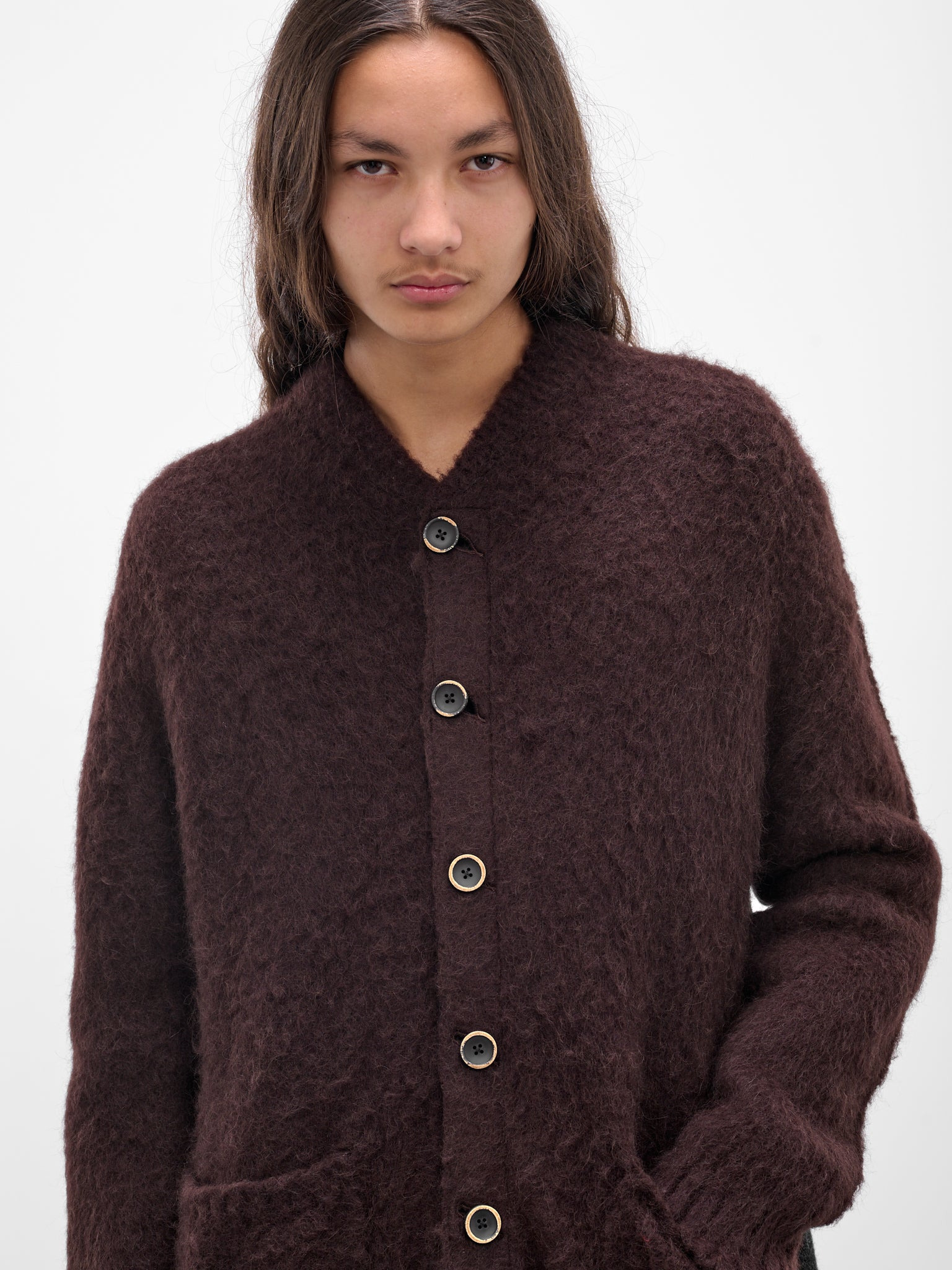 Contrast Two-Panel Knit Cardigan - 4