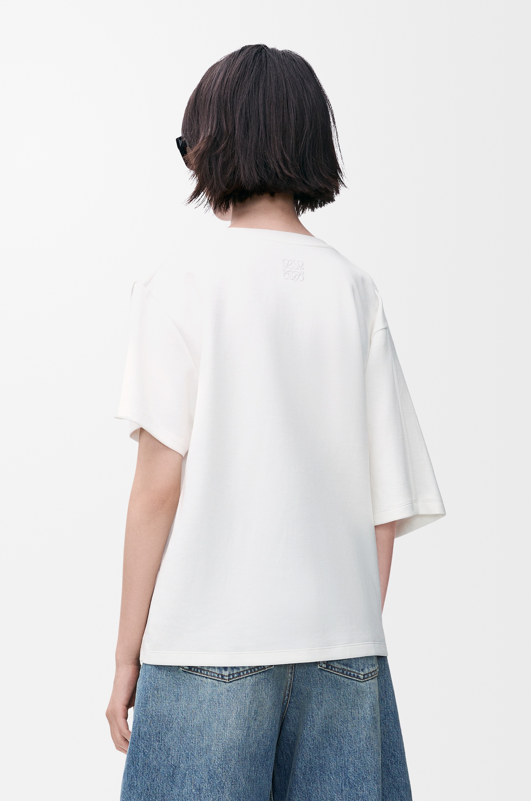 Draped T-shirt in cotton blend - 4