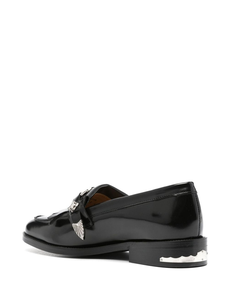stud-embellished leather loafers 3