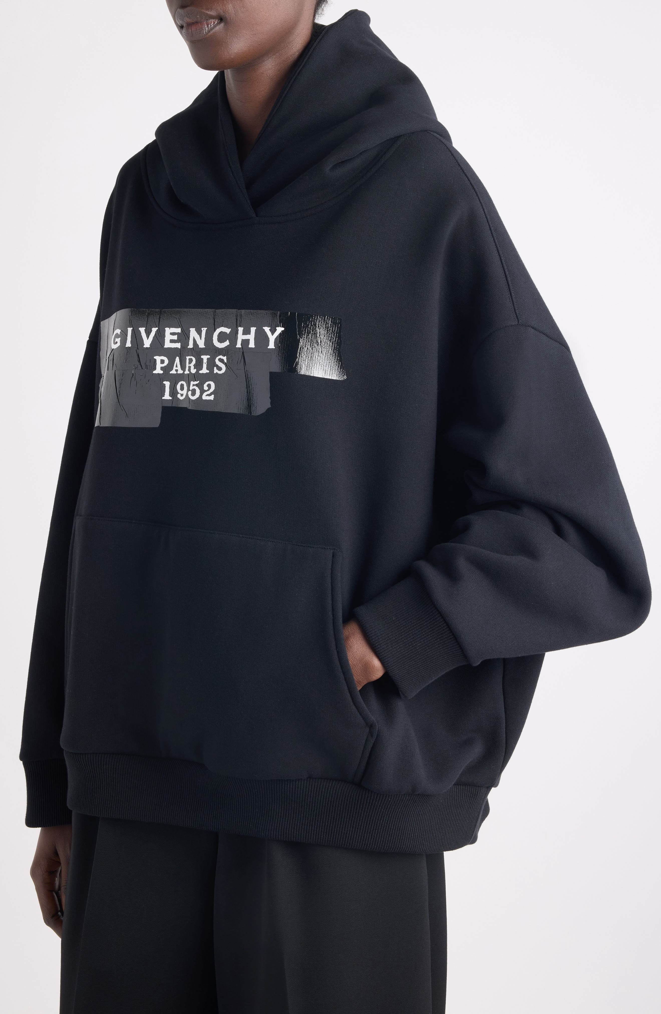 Givenchy Tape Logo Hoodie in Black at Nordstrom - 5