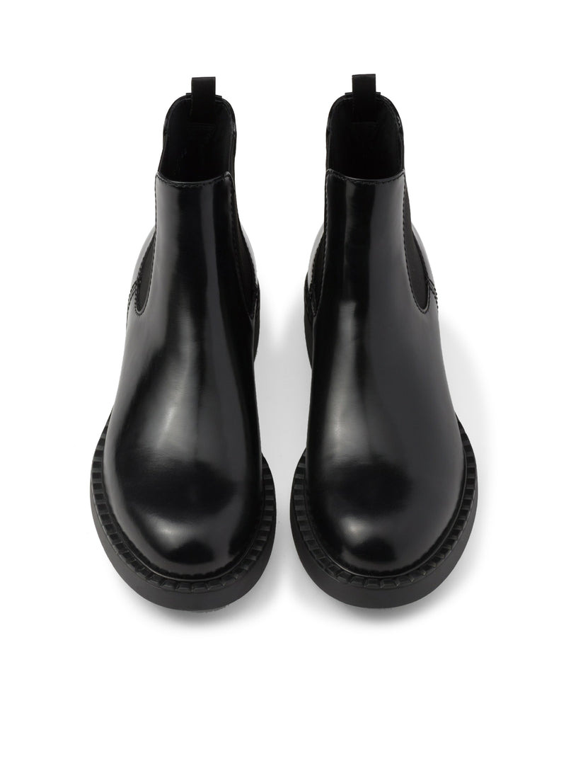 Prada Men Brushed Leather Chelsea Boots - 4