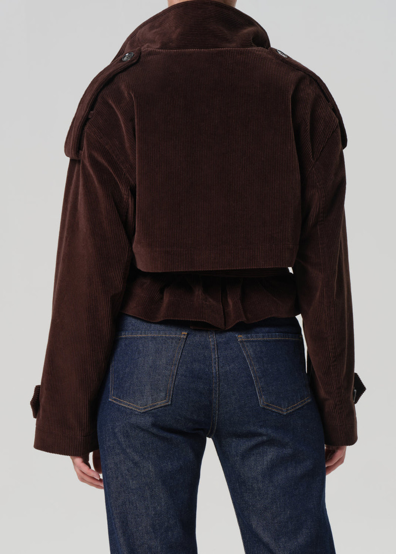 Short Favi Trench Corduroy In Manuka 3
