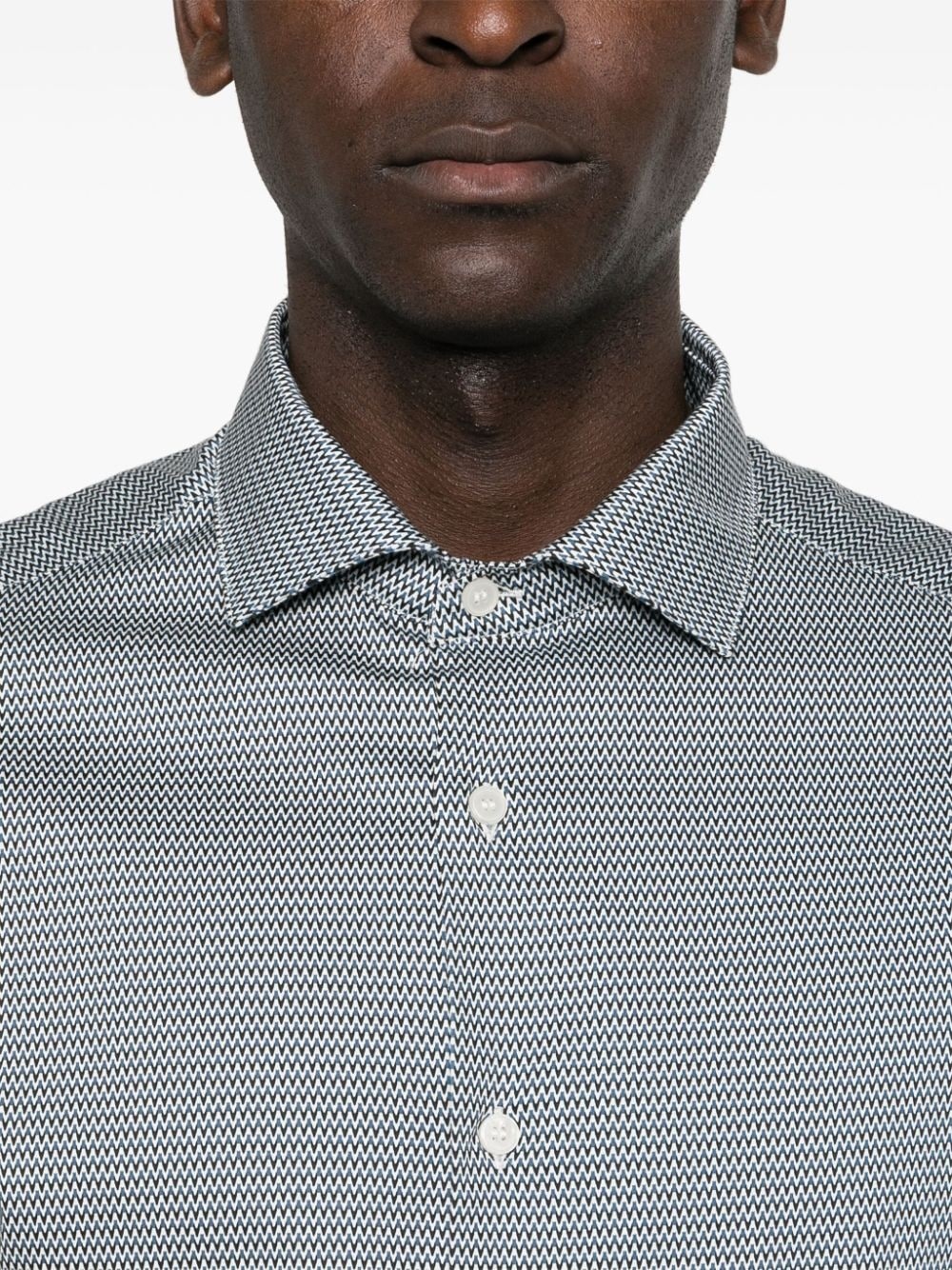 wave-print long-sleeve shirt - 5