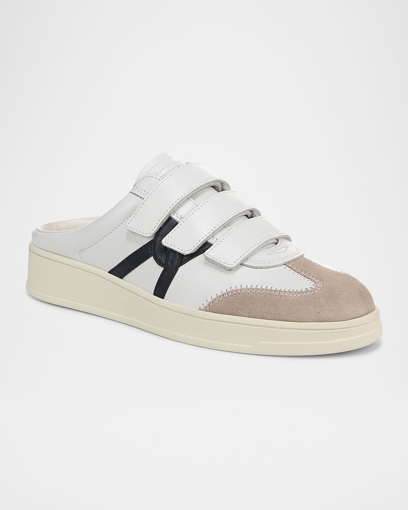 VERONICA BEARD Reagan Mixed Leather Triple-Grip Mule Sneakers outlook