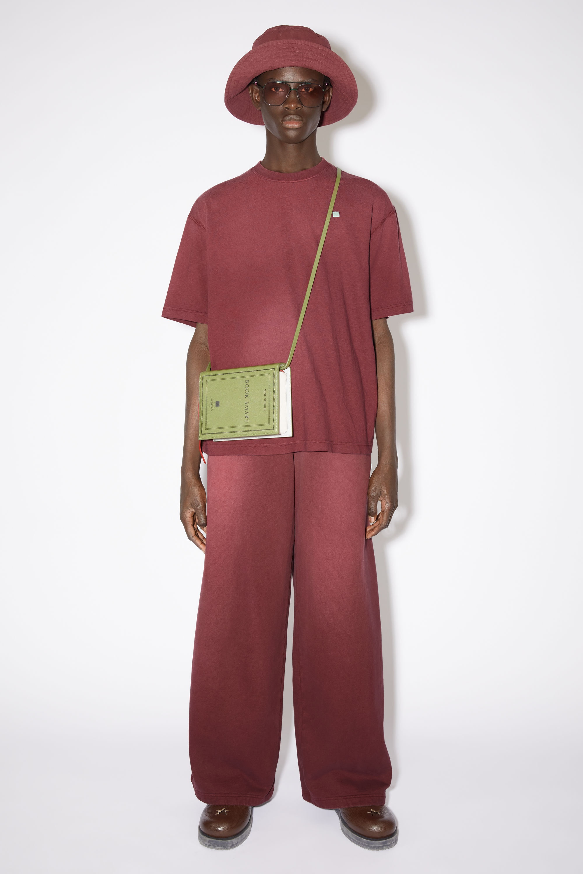 Crew neck t-shirt - Wine red - 2