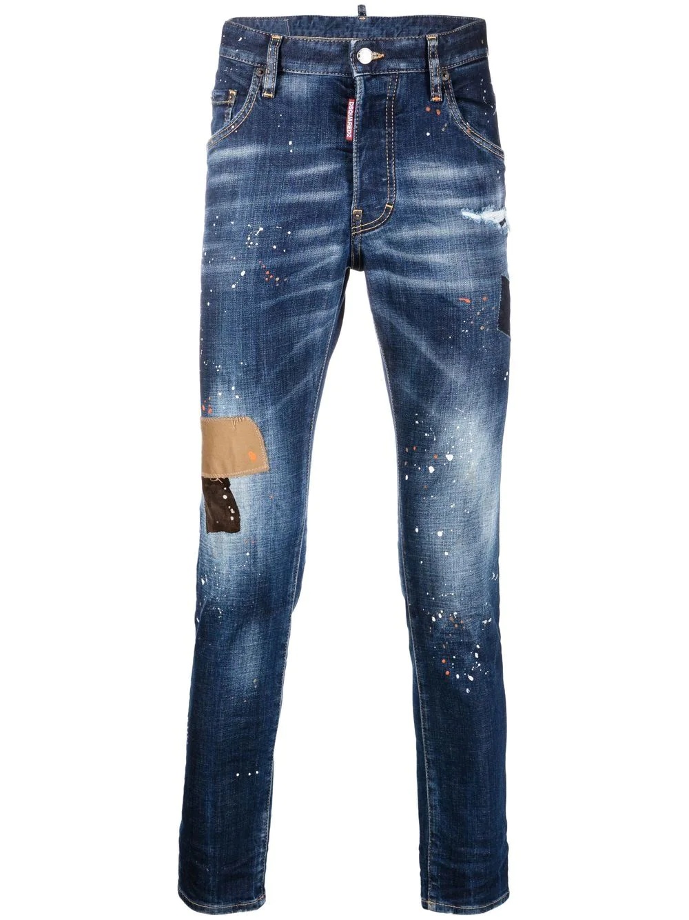 paint-splatter detail jeans - 1