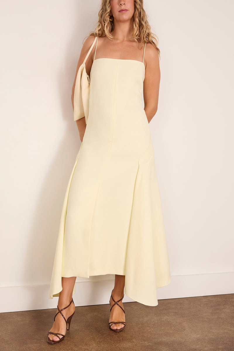 BRANDON MAXWELL The Darby Dress in Lemon Ice outlook