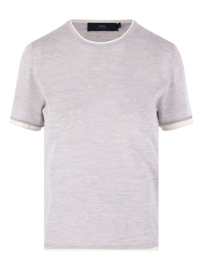 contrasting-edges short-sleeve T-shirt 1