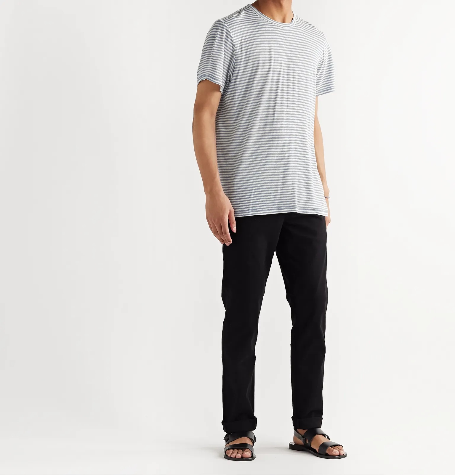 Classic Air Striped Linen-Blend T-Shirt - 2