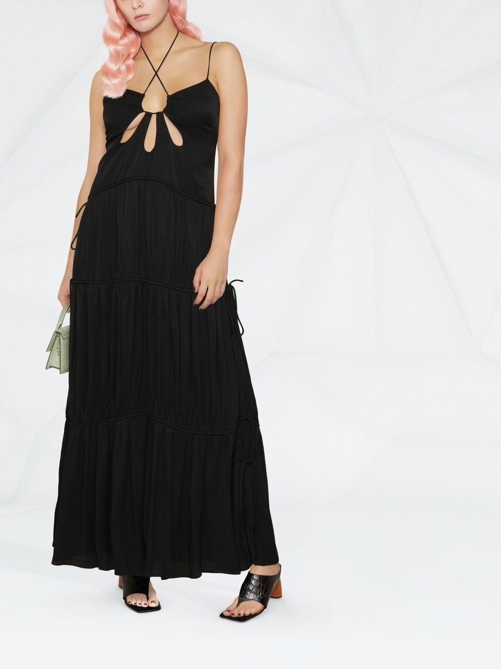 Lina tiered pleated maxi dress - 2