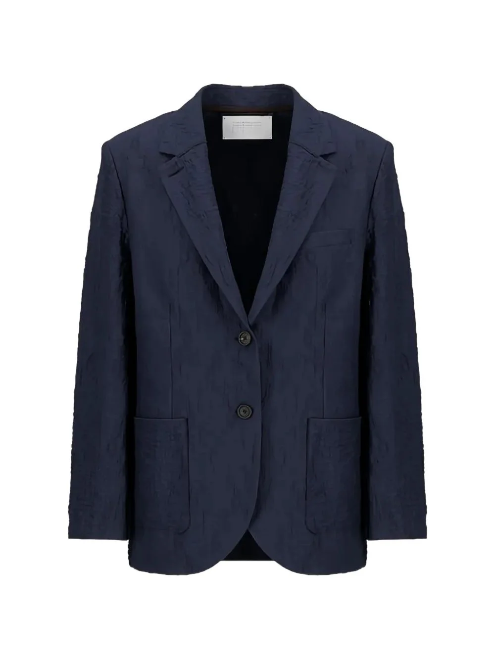 Travel single-breasted textured cotton blazer - 1