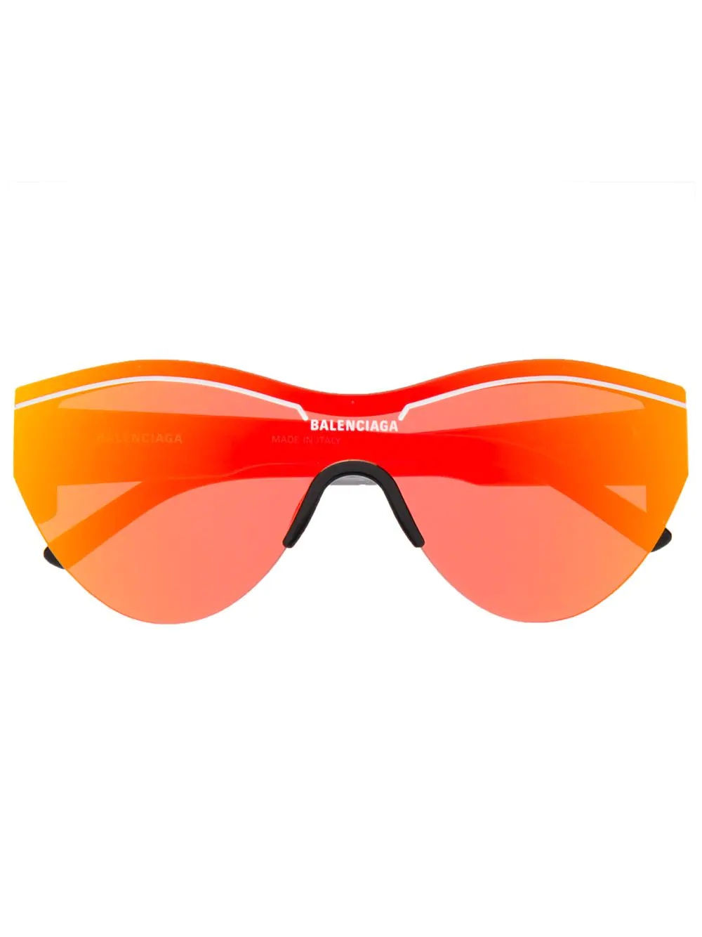 reflective round-frame sunglasses - 1