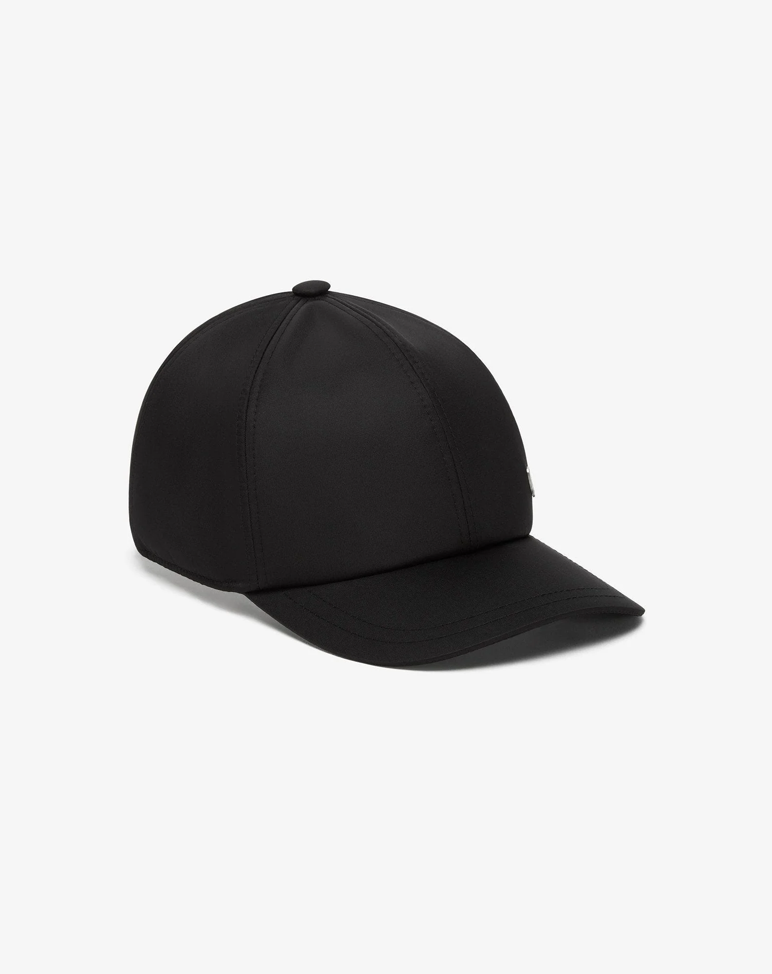 Black nylon baseball cap - 1
