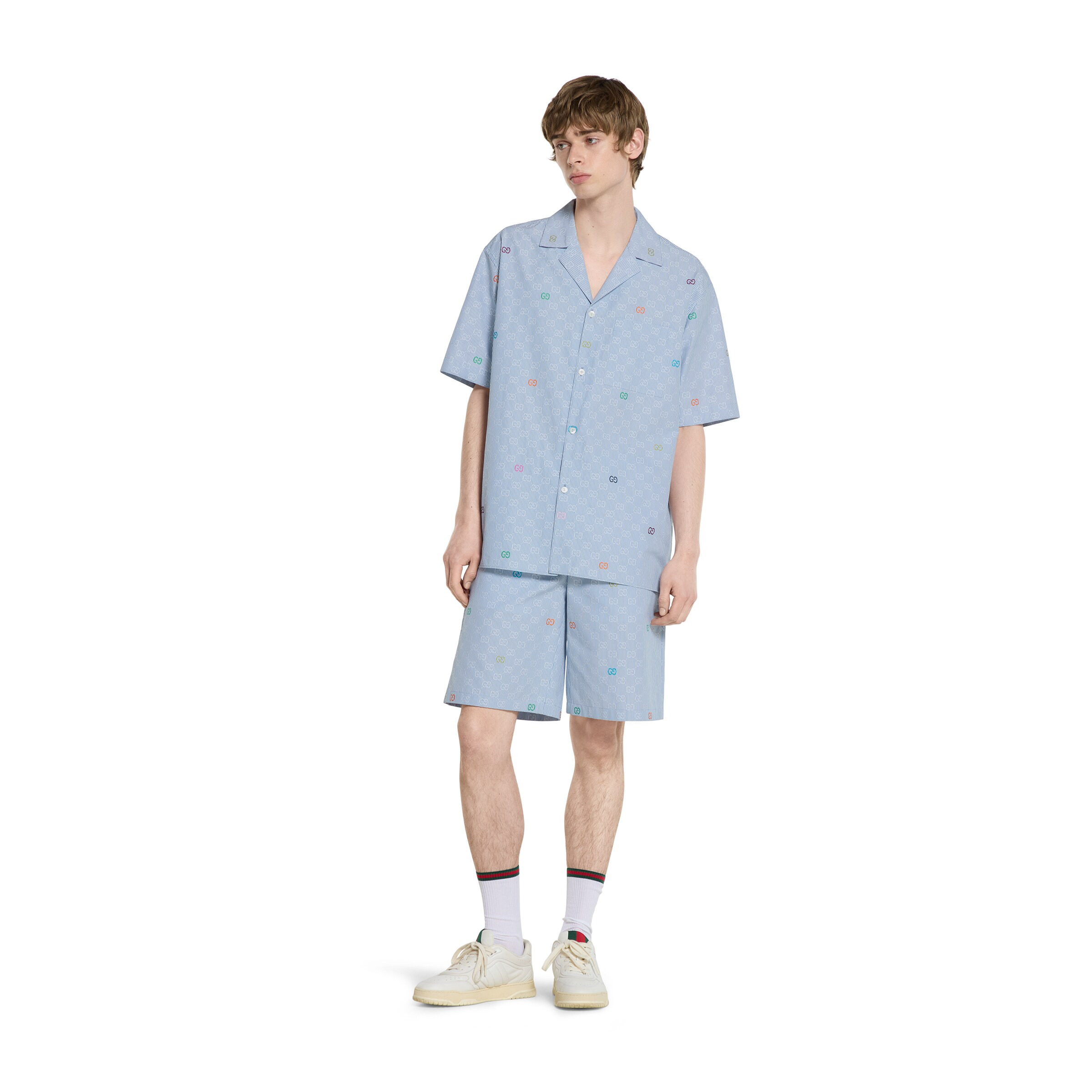 Striped cotton bowling shirt - 2