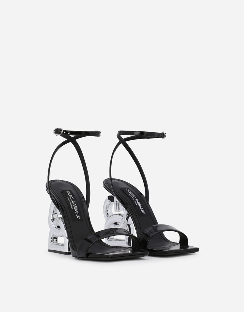 Dolce & Gabbana Patent leather sandals with 3.5 heel outlook
