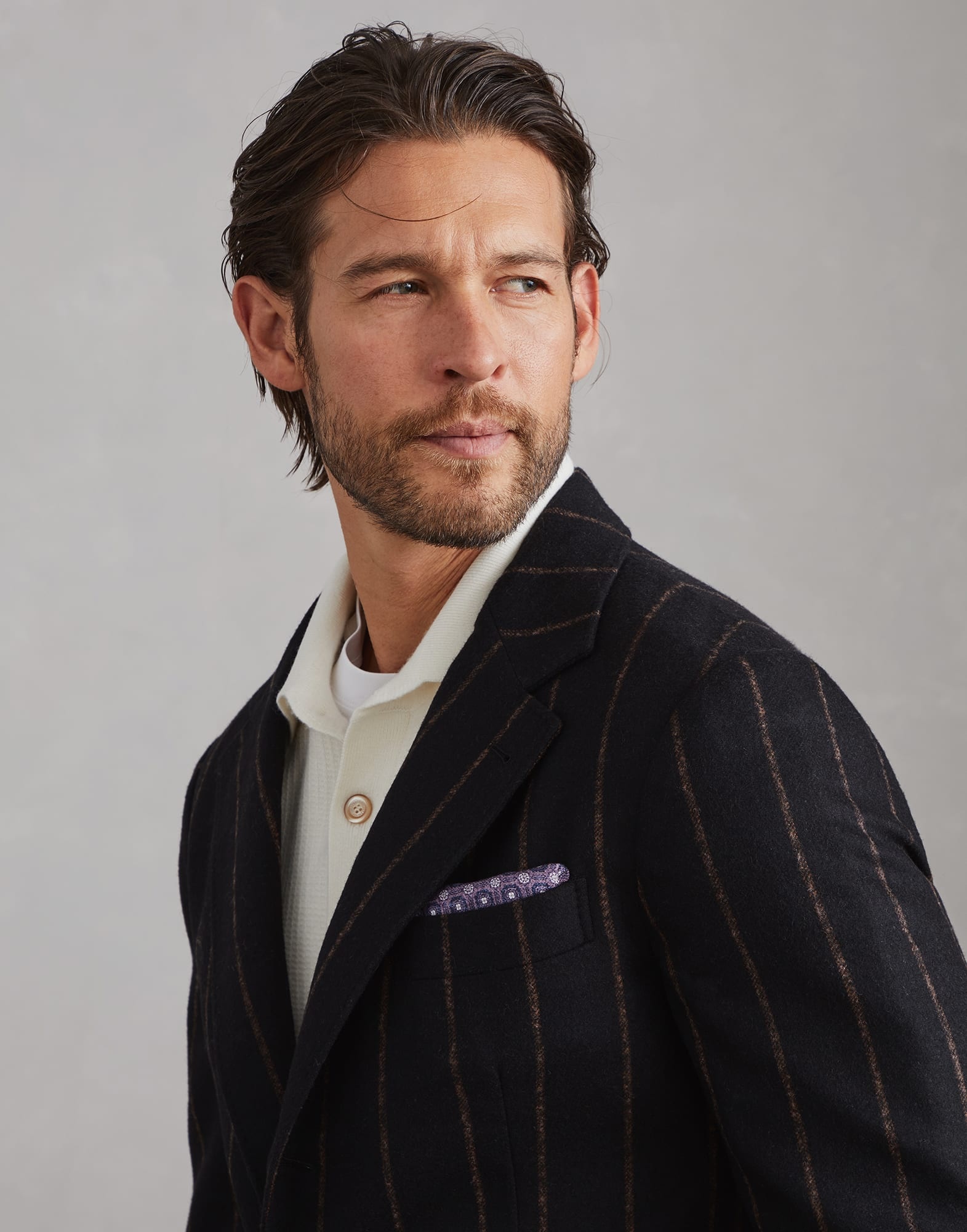 Silk pocket square with pattern - 3