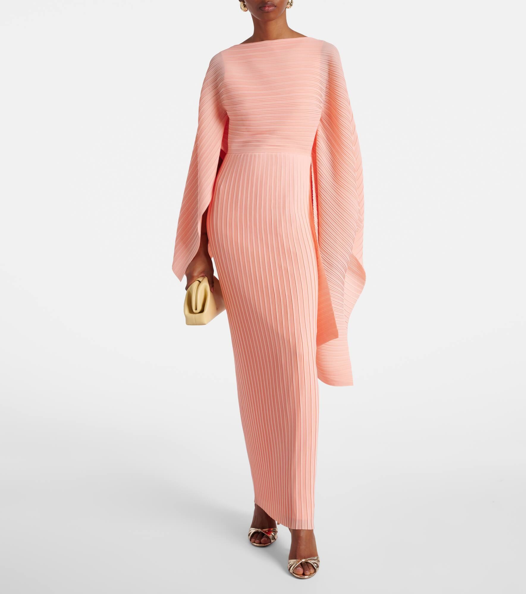 Adami plissé caped maxi dress - 2