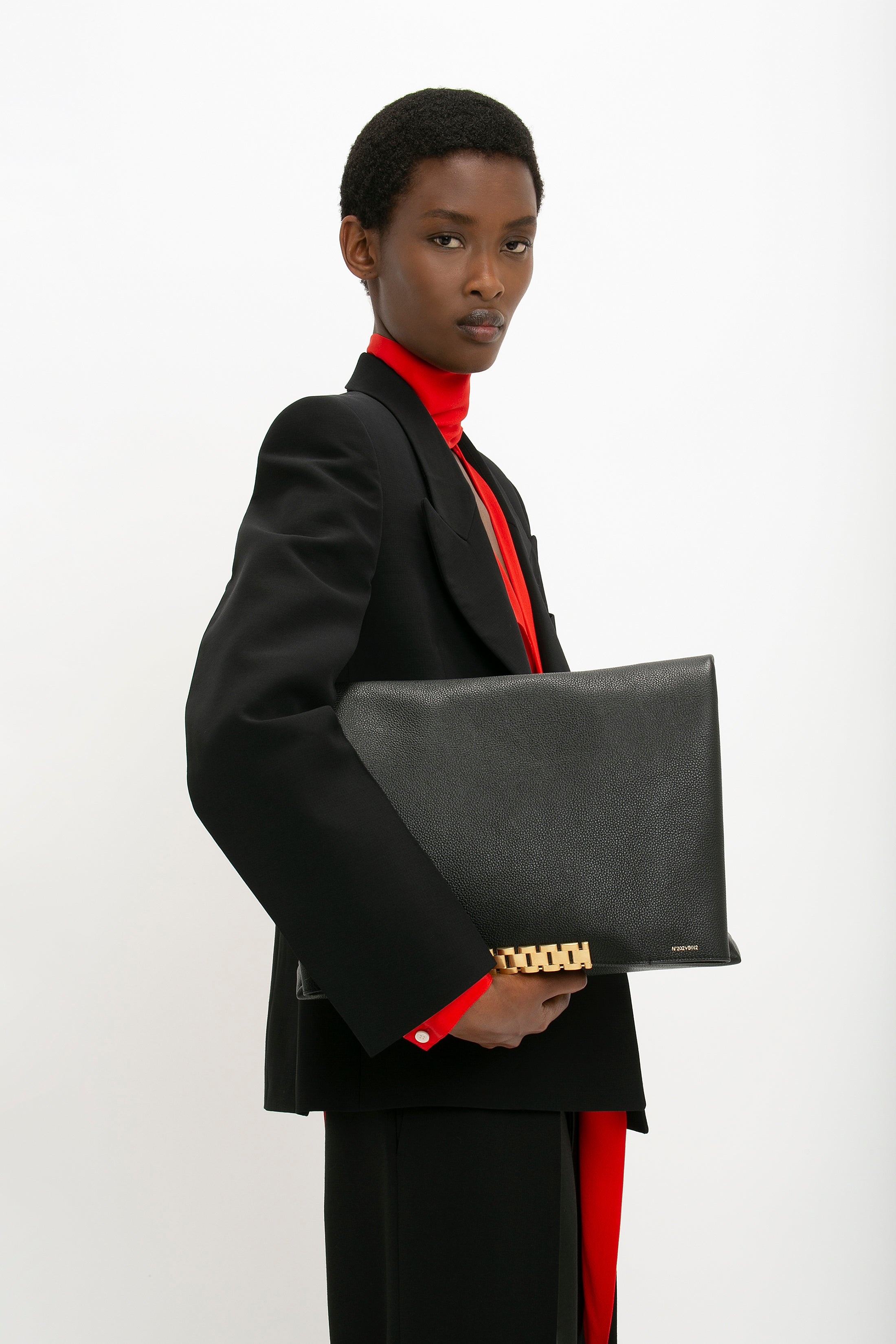 Square Shoulder Jacket In Black - 7