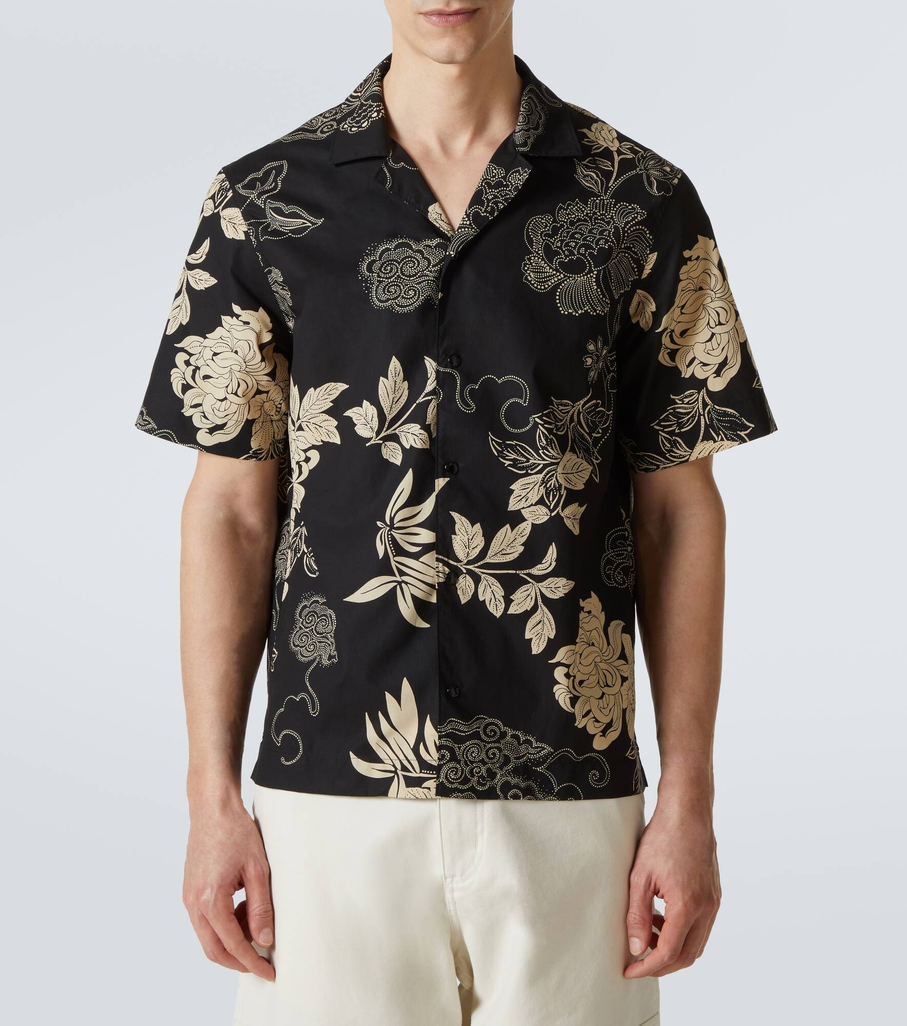 Printed cotton poplin shirt - 3