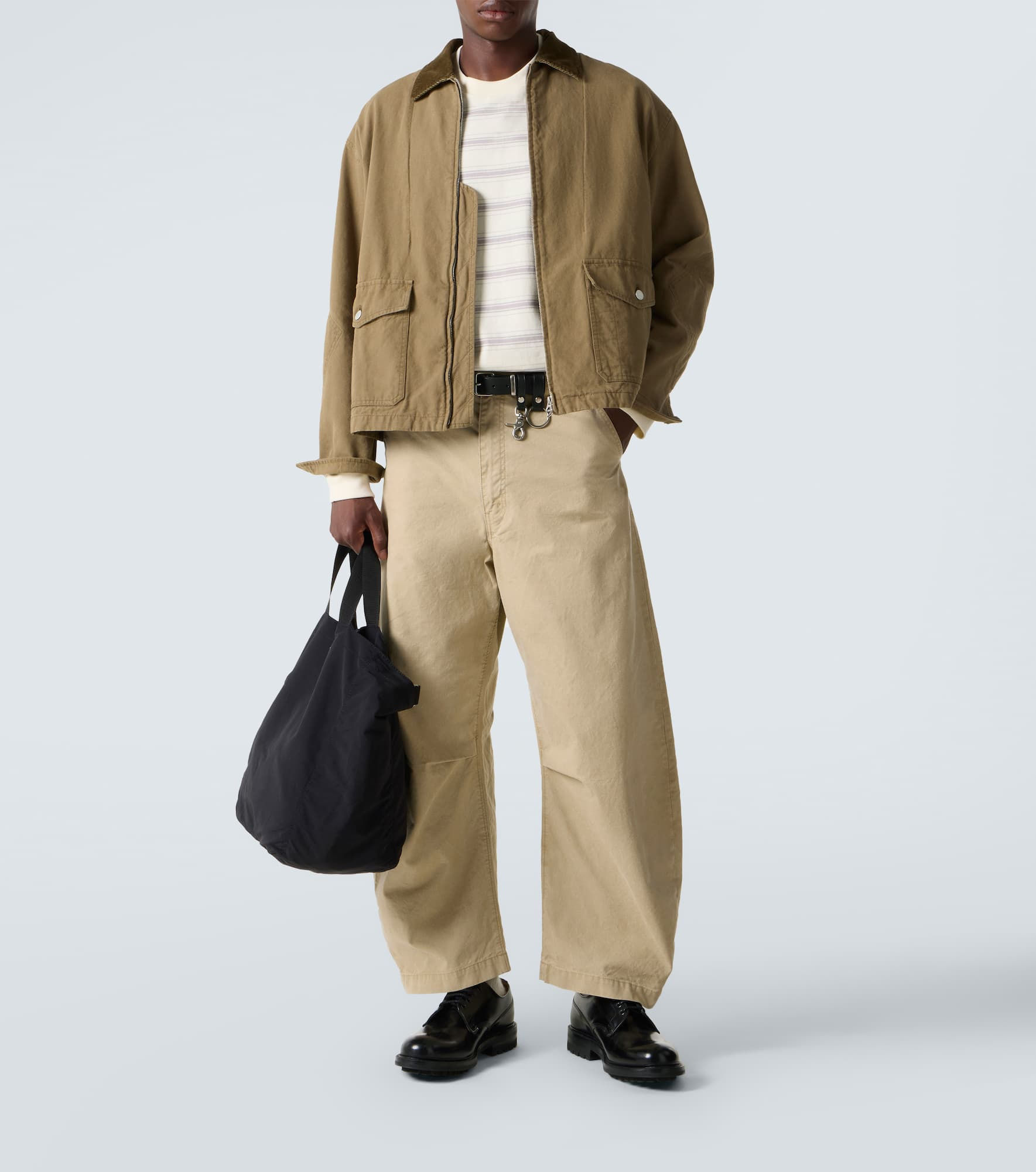 Corduroy-trimmed cotton jacket - 2