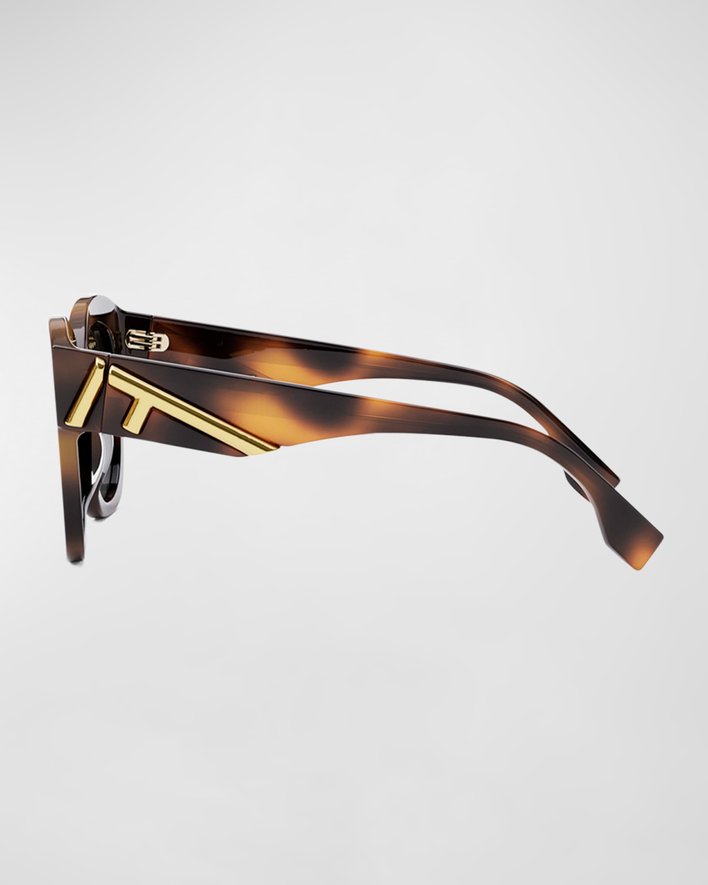 Oversized F Logo Acetate Cat-Eye Sunglasses - 3