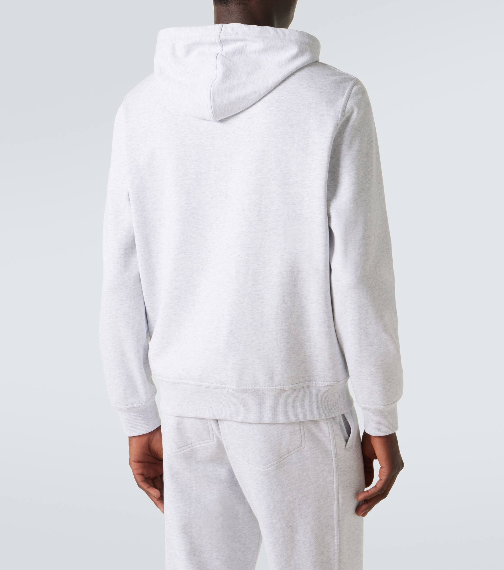 Cotton-blend jersey zip-up hoodie - 4
