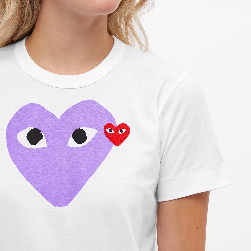 Comme des Garcons Play Women's Double Heart Logo Tee - 2