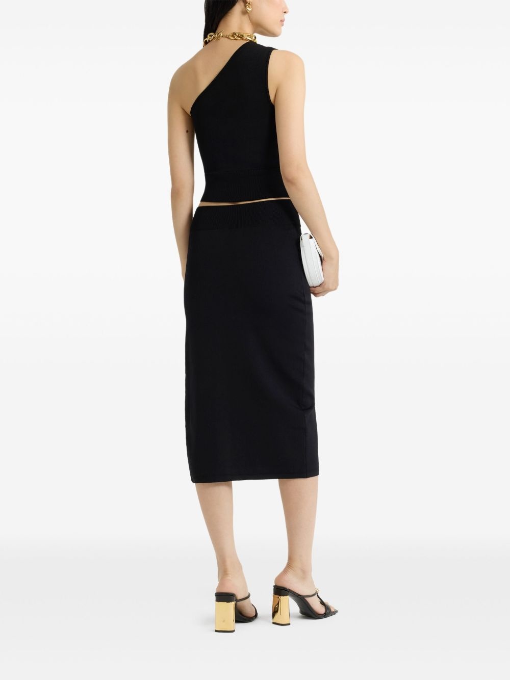 decorative-zip midi skirt - 3
