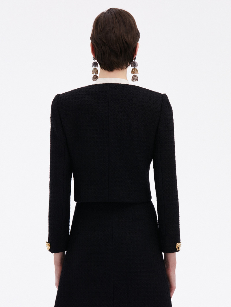 BOW BUTTON TWEED JACKET 3