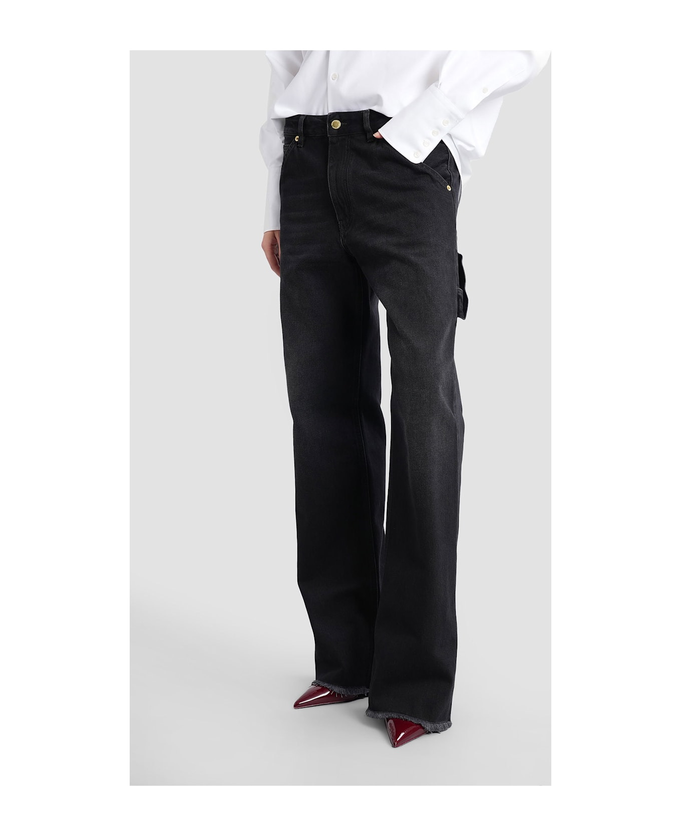 Lara Jeans In Black Denim - 4