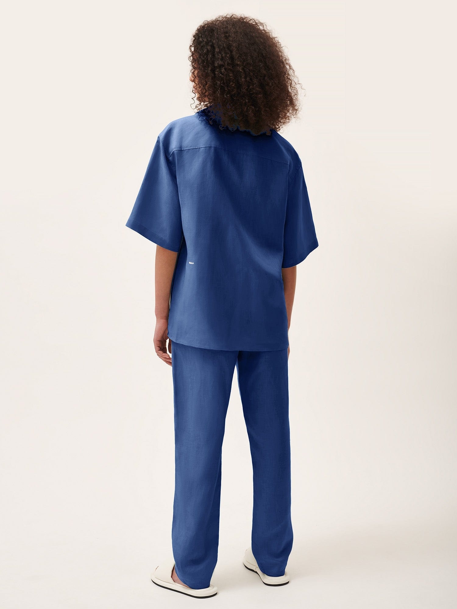 Women's DNA Linen Trousers - Lapis Blue - 3