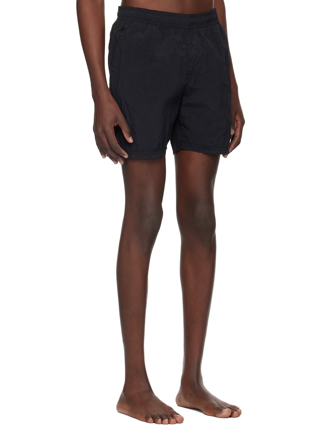 Black Crinkled Swim Shorts - 2