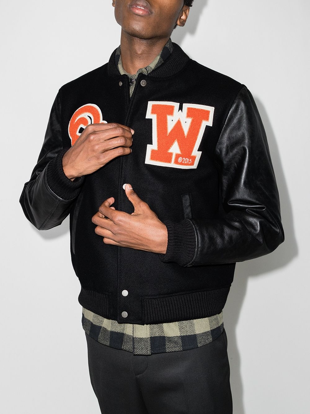 logo-patch varsity jacket - 2