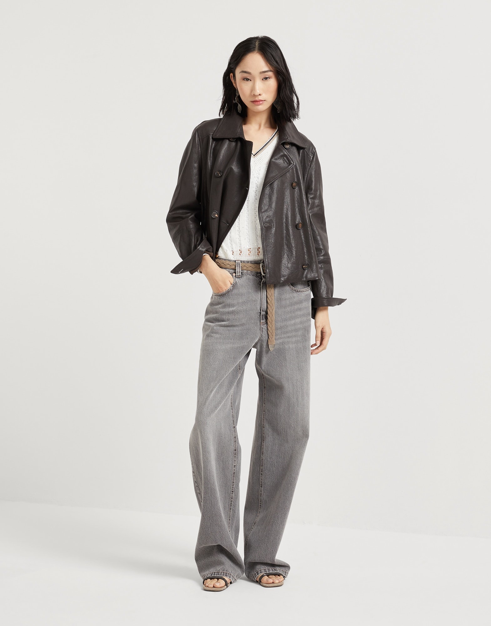 Linen dazzling ribbed net sweater - 5