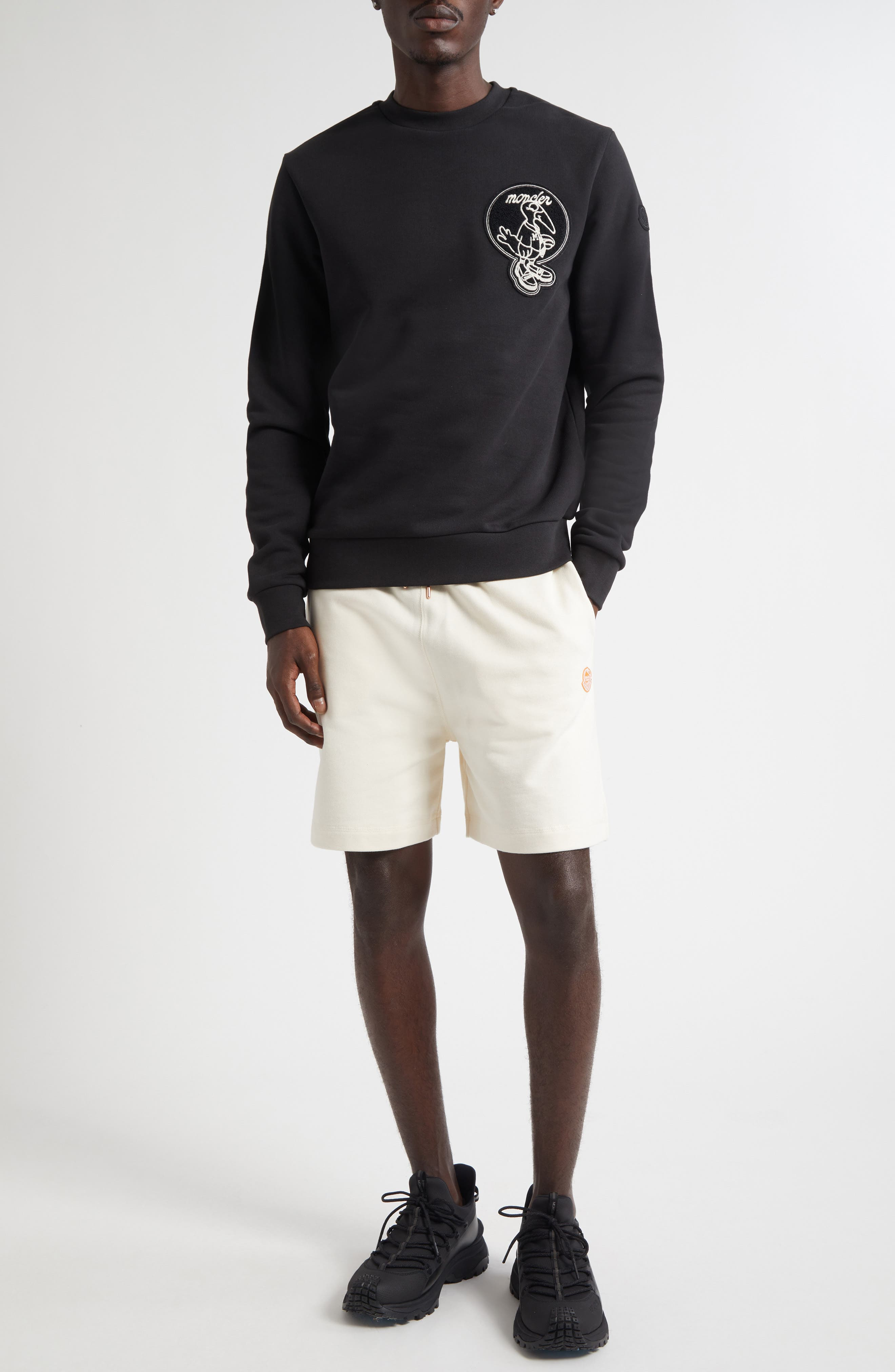 Moncler Monduck Mascot Patch Sweatshirt in Black at Nordstrom - 2