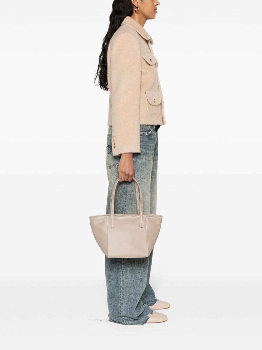 Bar leather tote bag - 2