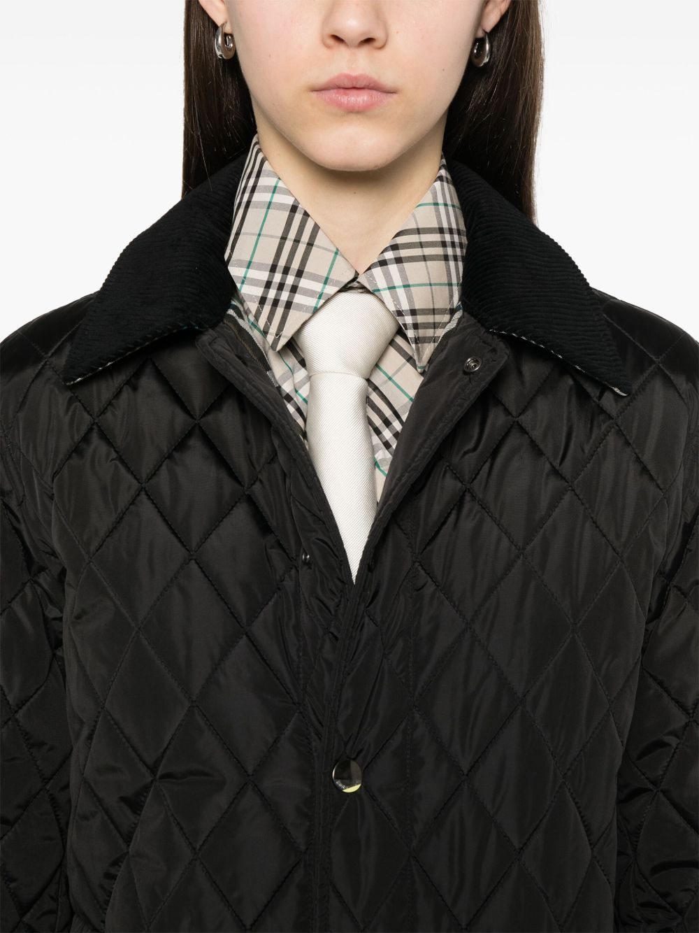 quilted parka coat - 5