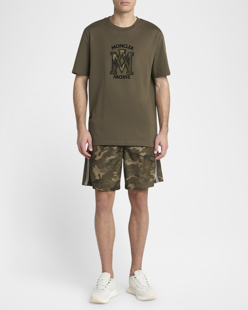 Moncler Men's Camouflage Logo Crewneck T-Shirt outlook