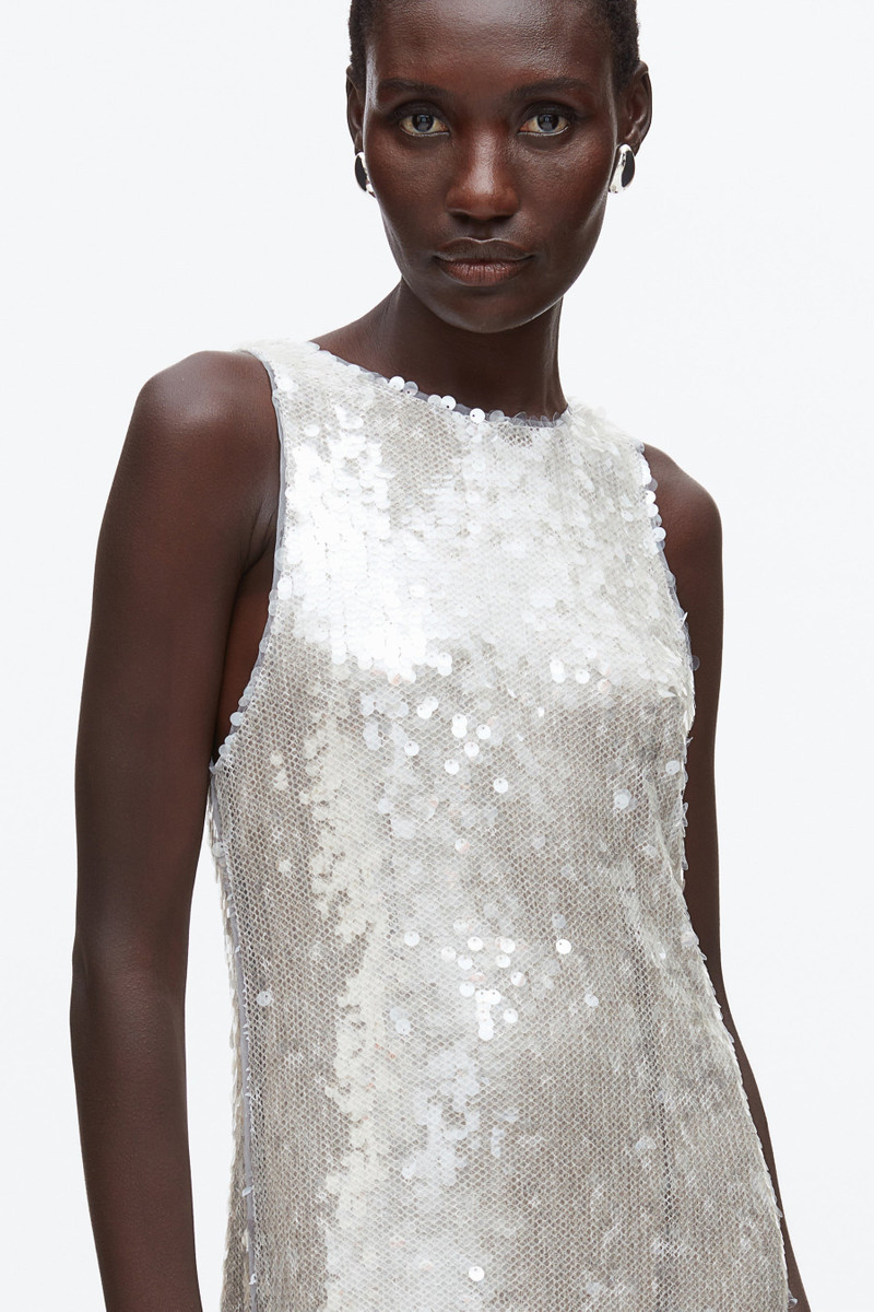 Sequin Tank Dress with Bow 6