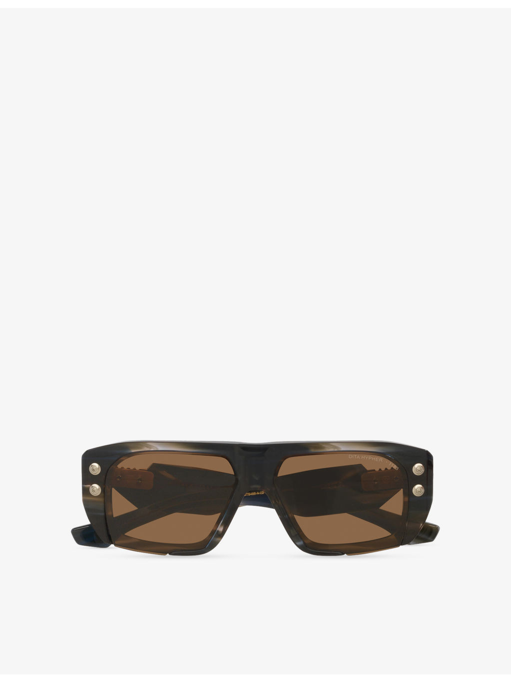 D4000477 Hyper-1183 Rectangular-Frame Acetate Sunglasses - 5
