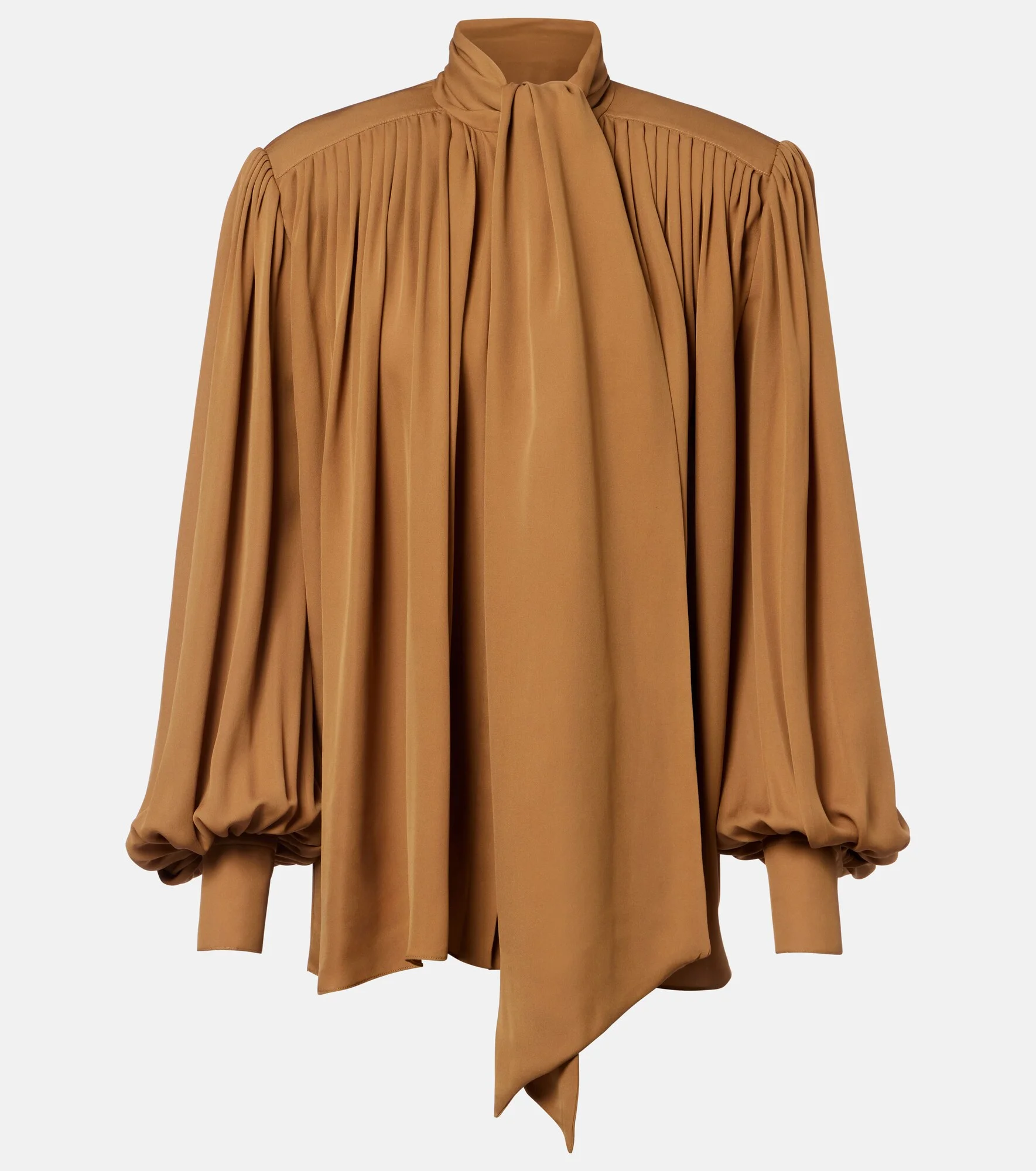 Vali pleated silk georgette blouse - 1