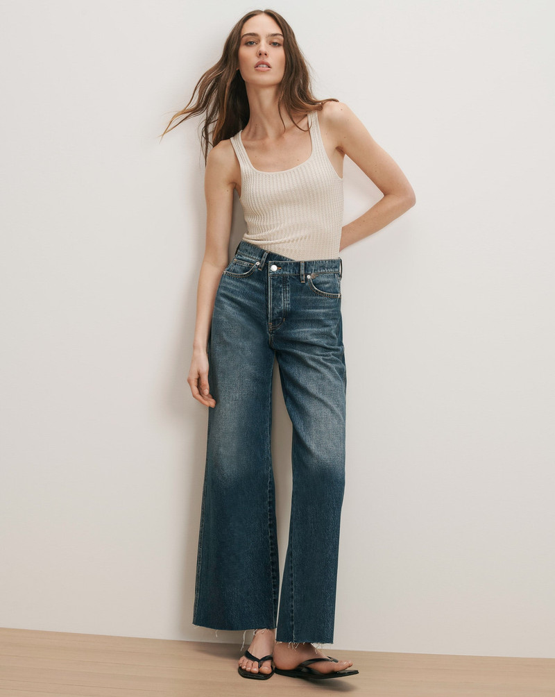 VERONICA BEARD TAYLOR CROSSOVER-WAISTBAND WIDE-LEG JEAN outlook
