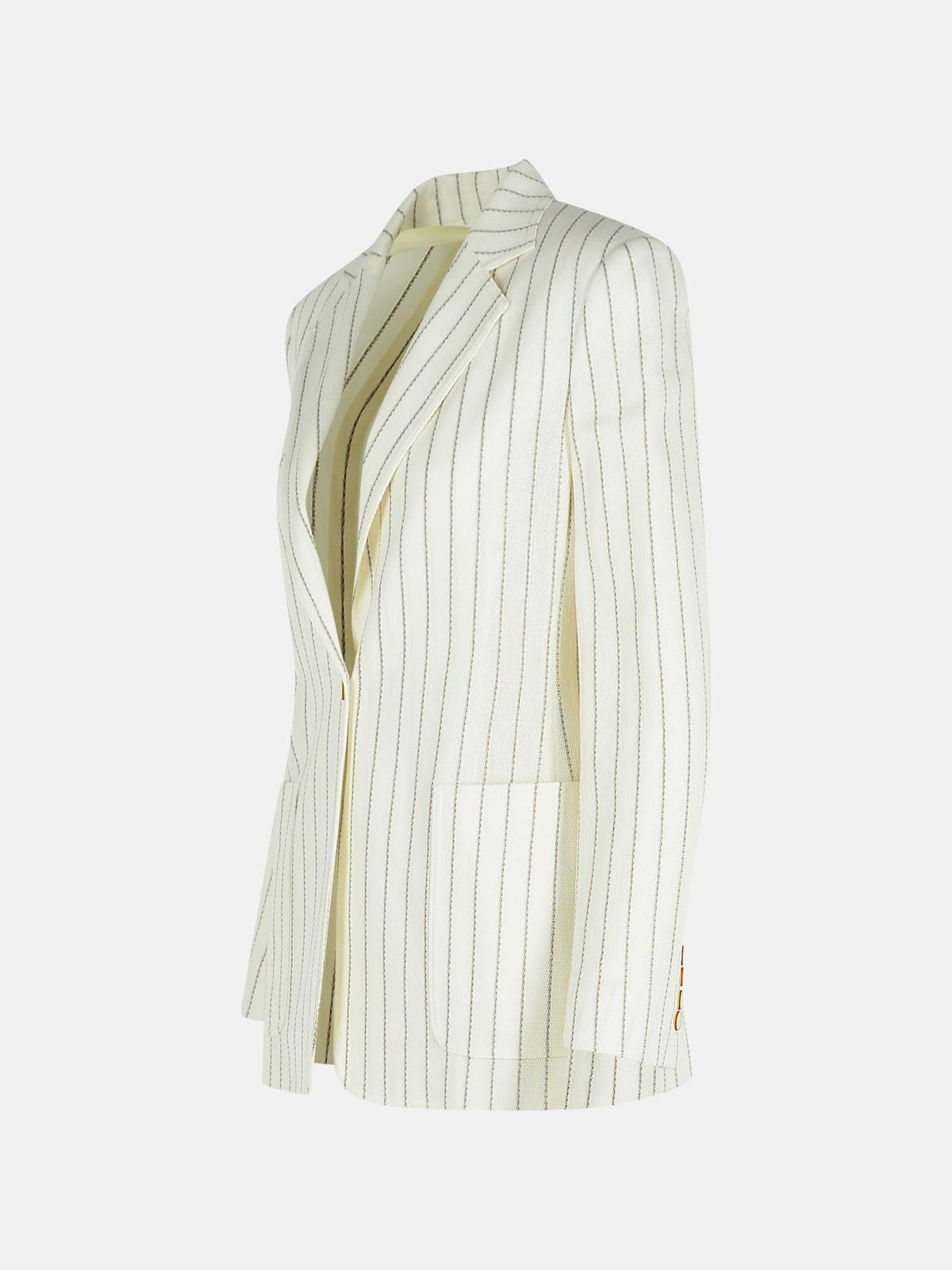 'JADI' BLAZER IN WHITE COTTON - 2