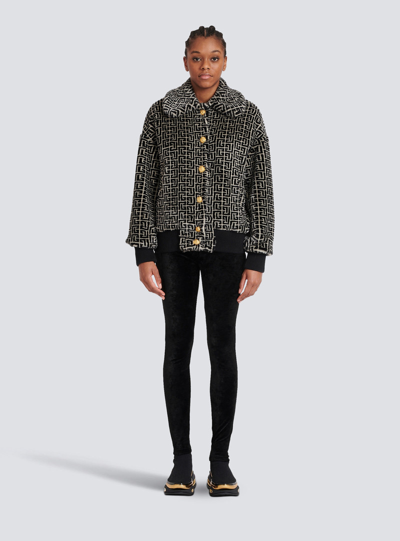 Balmain Wool jacket with monogram patterns | REVERSIBLE