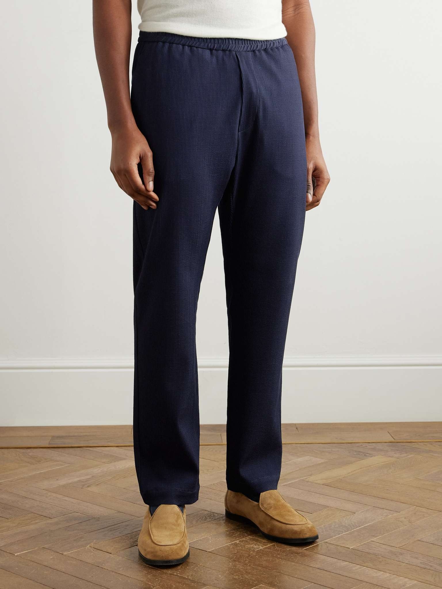 Riobarbo Straight-Leg Ribbed Virgin Wool-Blend Jersey Suit Trousers - 3
