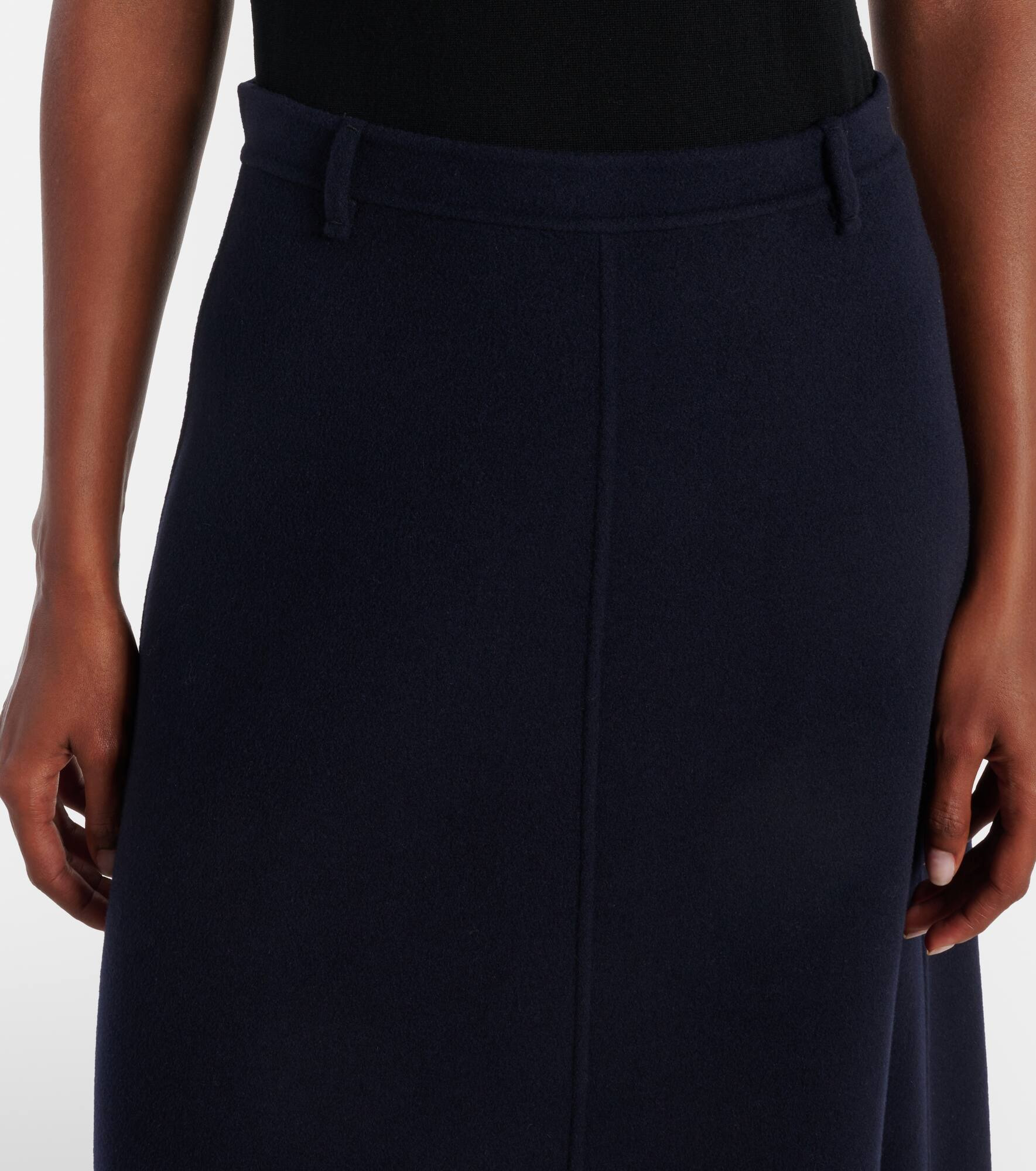 Gloria virgin wool midi skirt - 4
